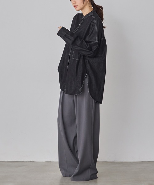 hunch（ハンチ） ブラウス シャツ 「WEB限定/別注」 バンドカラー