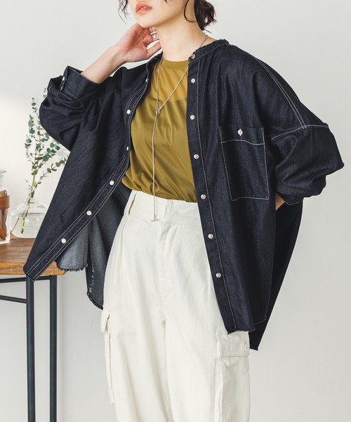hunch（ハンチ） ブラウス シャツ 「WEB限定/別注」 バンドカラー