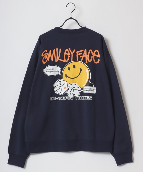 SMILEY FACE トレーナー スウェット FACE/スマイリーフェイス オーバー