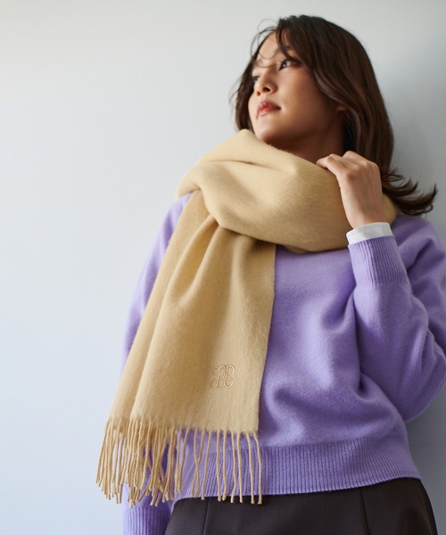 ROPE'（ロペ） ストール マフラー カシミヤブレンド RPロゴリバー