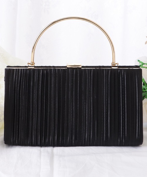 和光 Lanzetti  黒 本革  パーティーバッグ 和光 Lanzetti 黒 本革 パーティーバッグ