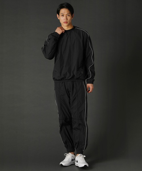 セットアップ 黒 S REZES セットアップ パイピングクルーセットアップ メンズ : ZOZOTOWN