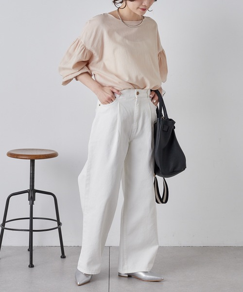 pual ce cin パンツ ワンタックワイドパンツ レディース