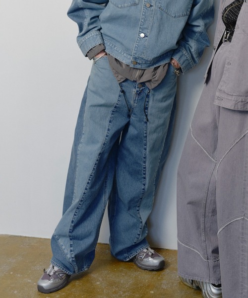 JieDa（ジエダ） ワイドパンツ ジーンズ SWITCHING OVER DENIM メンズ