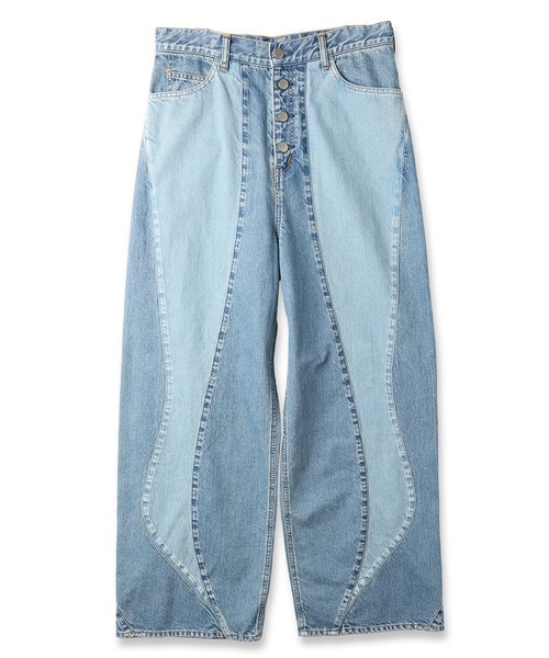 JieDa（ジエダ） ワイドパンツ ジーンズ SWITCHING OVER DENIM メンズ
