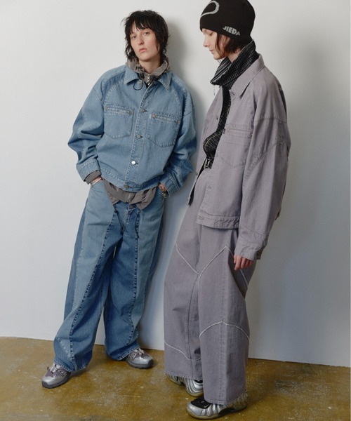 JieDa（ジエダ） ワイドパンツ ジーンズ SWITCHING OVER DENIM メンズ