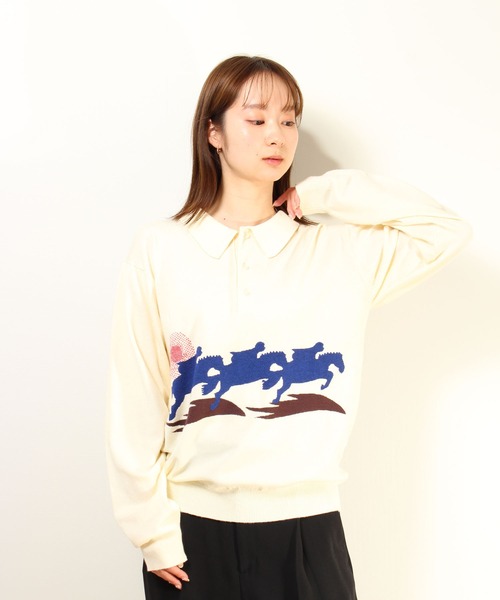 ニット セーター Common Noun/SPORTS NOI ニットポロ レディース メンズ ニット セーター Common Noun/SPORTS NOI ニットポロ レディース