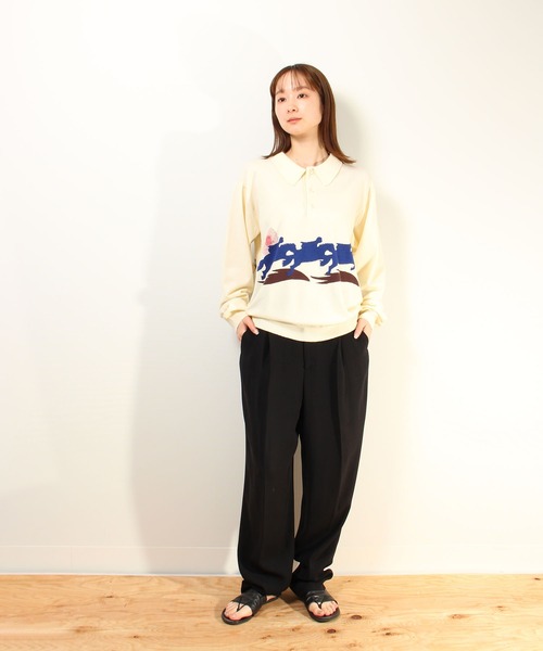 ニット セーター Common Noun/SPORTS NOI ニットポロ レディース メンズ ニット セーター Common Noun/SPORTS NOI ニットポロ レディース
