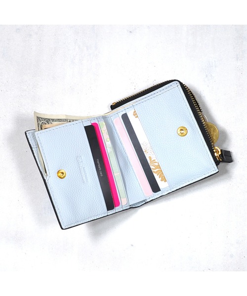 Compact Wallet / Bifold Wallet 牛革 二つ折り財布 バイカラー 楽天市場】二つ折り財布 レディース 本革 お札を折らない ミニ