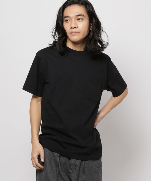 鬼フェード 80s Hanes Beefy ポケTシャツ ブラック M Hanes tシャツ 「Hanes(ヘインズ)」別注BEEFYポケットTシャツ