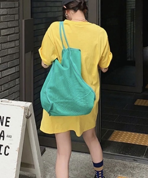 おみど様／メッシュトート／ショルダーバッグ／グレー×ネオンイエロー トートバッグ 「 ammy. / エイミードット 」 大容量 マルチ