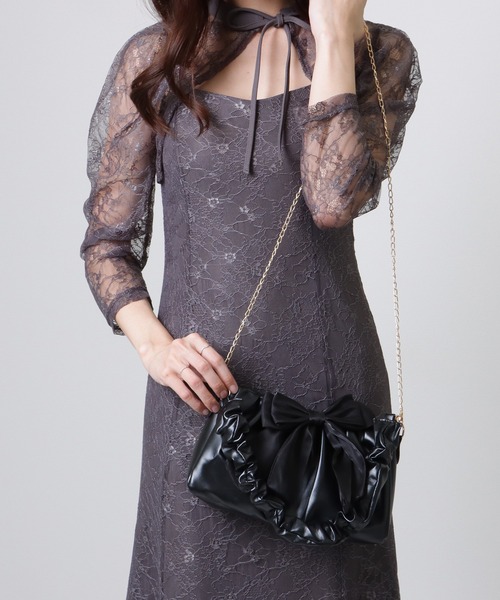 Lace Ladies ショルダーバッグ バッグ チェーン付き 2WAY ビッグ