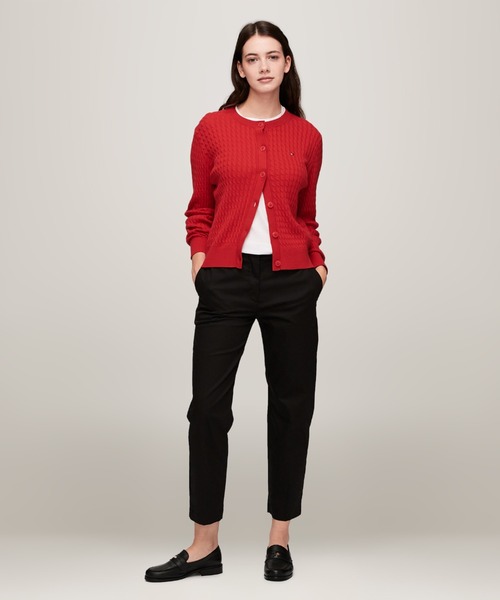 (取寄) トミーヒルフィガー レディース    women Vamina2 Medium Red TOMMY HILFIGER（トミー・ヒルフィガー） ニット セーター ケーブル