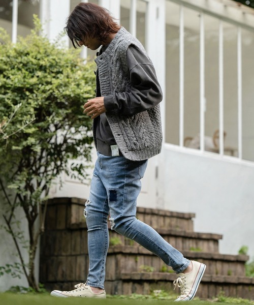 CAMBIO（カンビオ） ジーンズ mp12547-Distressed Denim Jodhpurs