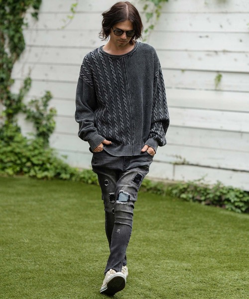CAMBIO ジーンズ mp12547-Distressed Denim Jodhpurs Pants