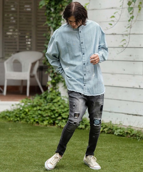 CAMBIO（カンビオ） ジーンズ mp12547-Distressed Denim Jodhpurs