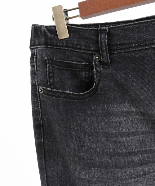 パンツ デニム ジーンズ mp12547-Distressed Denim Jodhpurs Pants 