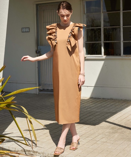 新品★ GODDESS LONDON ネイビーとベージュのノースリーブワンピース 新品☆ GODDESS LONDON ネイビーとベージュのノースリーブワンピース