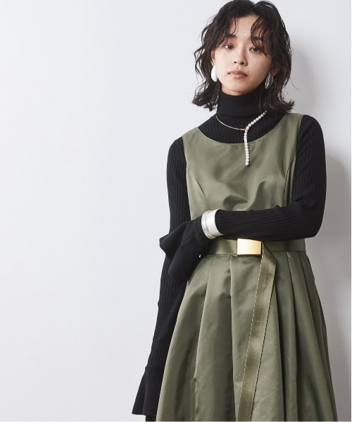 CHIC STYLE ワンピース 「大きいサイズ」ナイロンツイル