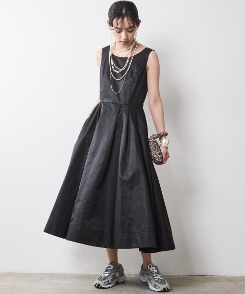 CHIC STYLE ワンピース 「大きいサイズ」ナイロンツイル