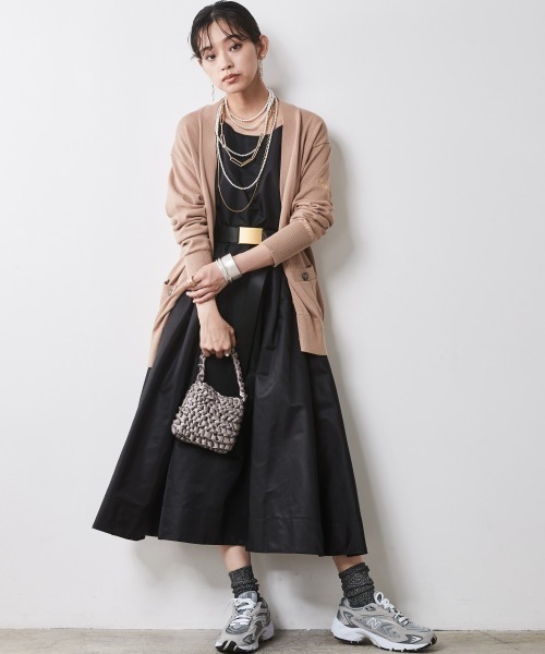 CHIC STYLE ワンピース 「大きいサイズ」ナイロンツイル