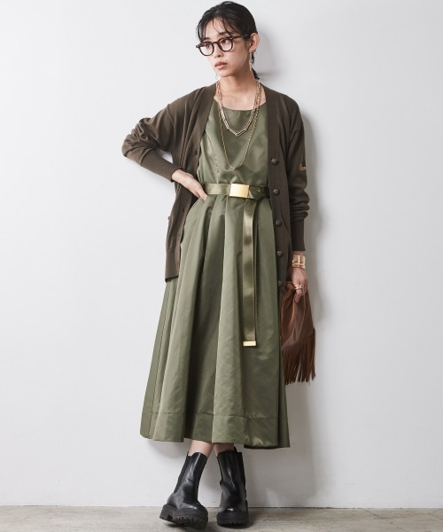 CHIC STYLE ワンピース 「大きいサイズ」ナイロンツイル