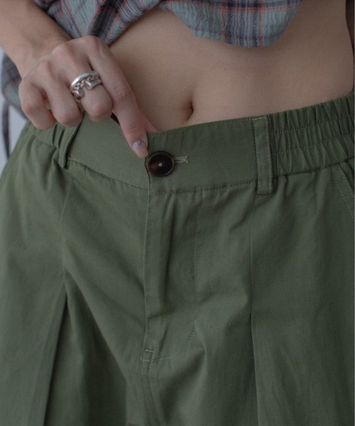 ワイドパンツ カーゴパンツ volume cargo pants レディースの画像