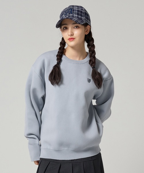 ニット セーター ユニセックス エンブレム刺繍ニット TINA：JOJUN レディース