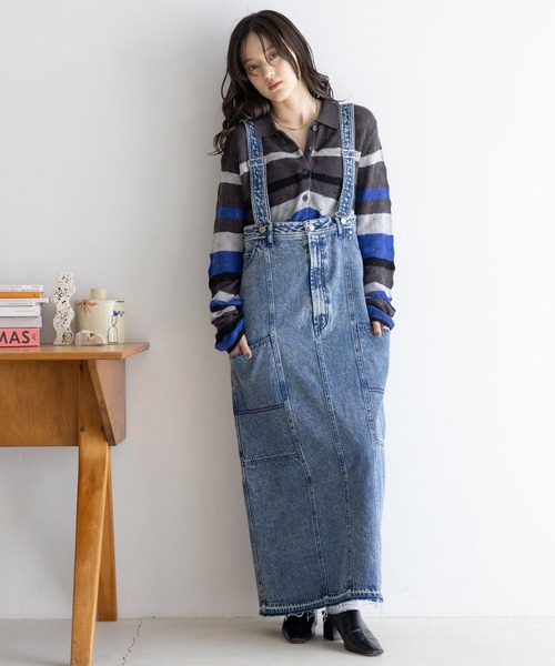 オシャレウォーカー　デニムプリーツ2wayジャンスカ osharewalker（オシャレウォーカー）の「【廃盤】『デニム