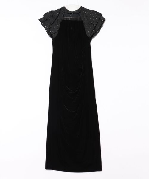 DONOBAN ドレス 「ANDRESD」drape velour dress ベロア
