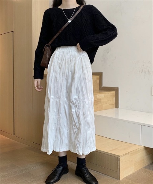 Dream garden（ドリームガーデン） スカート しわ プリーツ加工ベロア