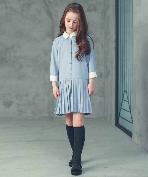 DRESCCO（ドレスコ） ワンピース ブルーグレープリーツワンピース