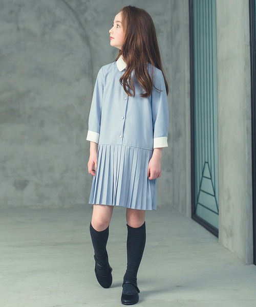 DRESCCO（ドレスコ） ワンピース ブルーグレープリーツワンピース