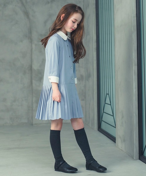 DRESCCO（ドレスコ） ワンピース ブルーグレープリーツワンピース