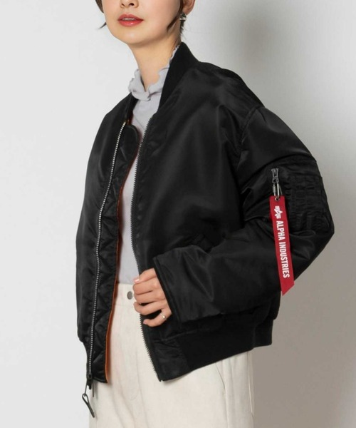 ALPHA INDUSTRIES MA-1 ブラック L men's jacket (bomber) ALPHA INDUSTRIES - MA-1 - black