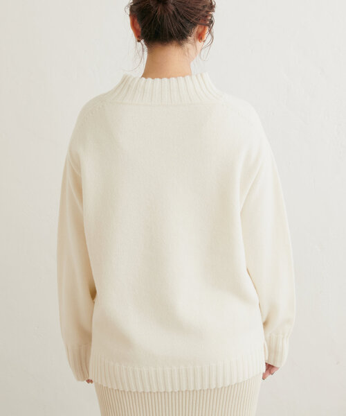natural couture ニット ウール＆リサイクルポリブレンドニットプル