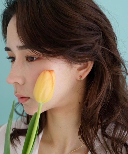 Zoule ピアス ゾーラ：FLOWER LETTER SERIES flower letter2 花