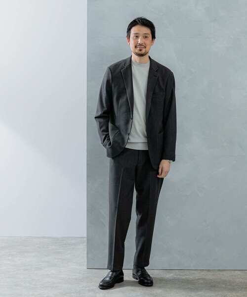 Steven Alan ウール ジャケット ネイビーグレー M ビッグシルエット URBAN RESEARCH DOORS コート ジャケット LIFE STYLE TAILOR