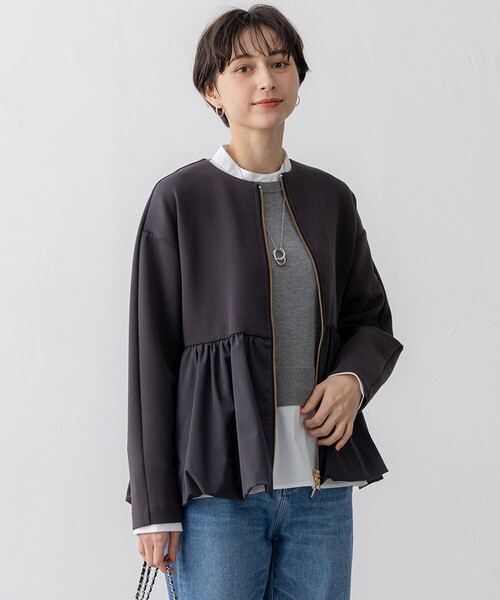コート アウター 「洗える」コットンエアーバルーン ライトアウター 