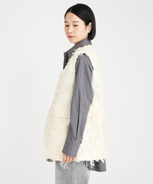 BABYLONE（バビロン） ベスト ジレ ジャガードロングジレ レディース