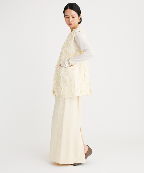 BABYLONE（バビロン） ベスト ジレ ジャガードロングジレ レディース