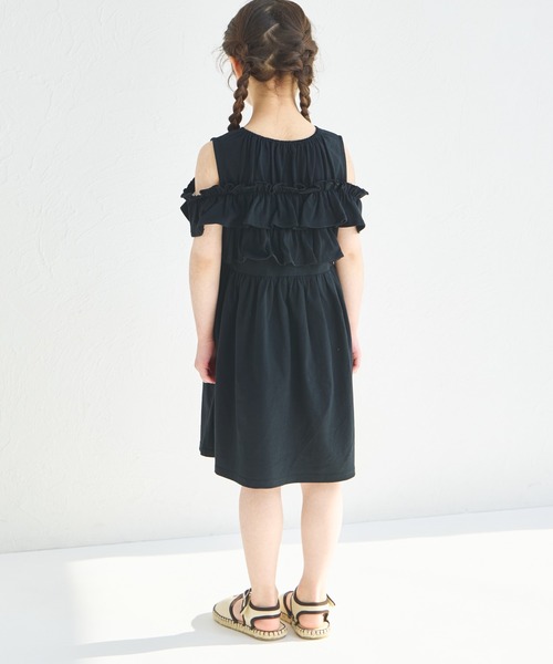 ワンピース 「綿100%」カットアウト フリル ワンピース キッズ 子供服 女の子 | pairmanon | 06