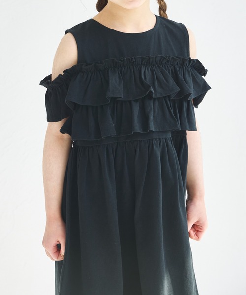 ワンピース 「綿100%」カットアウト フリル ワンピース キッズ 子供服 女の子 | pairmanon | 07