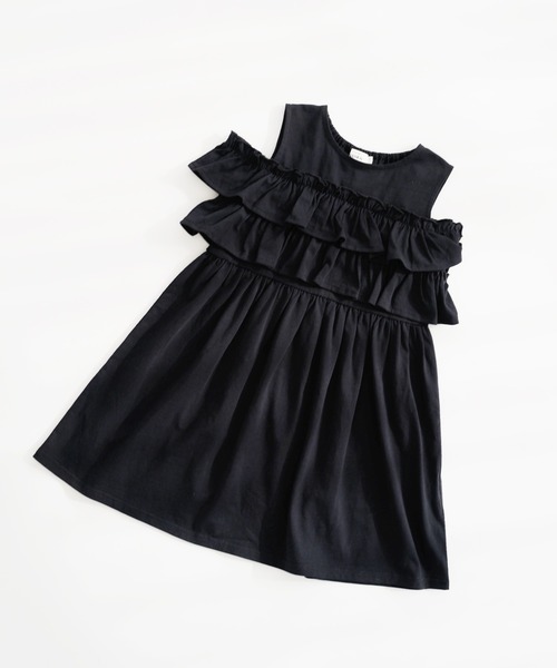 ワンピース 「綿100%」カットアウト フリル ワンピース キッズ 子供服 女の子 | pairmanon | 09