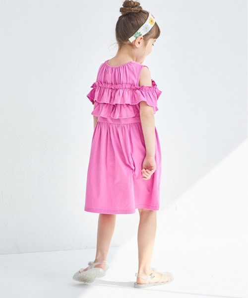 ワンピース 「綿100%」カットアウト フリル ワンピース キッズ 子供服 女の子 | pairmanon | 13