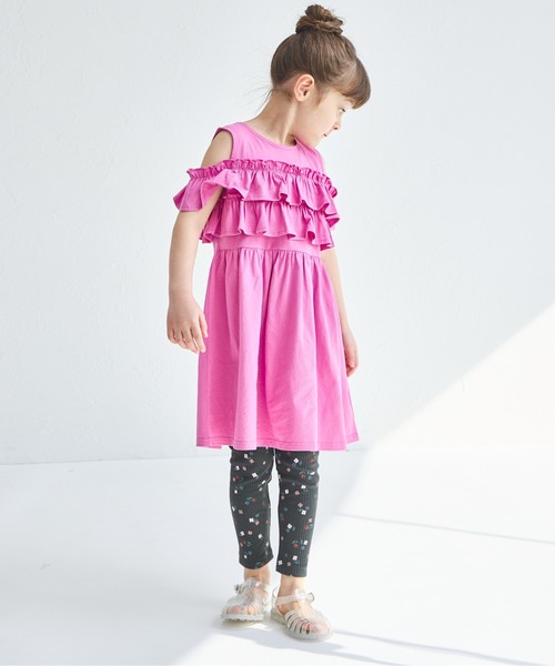 ワンピース 「綿100%」カットアウト フリル ワンピース キッズ 子供服 女の子 | pairmanon | 14