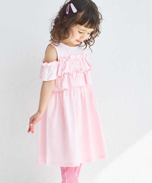 ワンピース 「綿100%」カットアウト フリル ワンピース キッズ 子供服 女の子 | pairmanon | 16