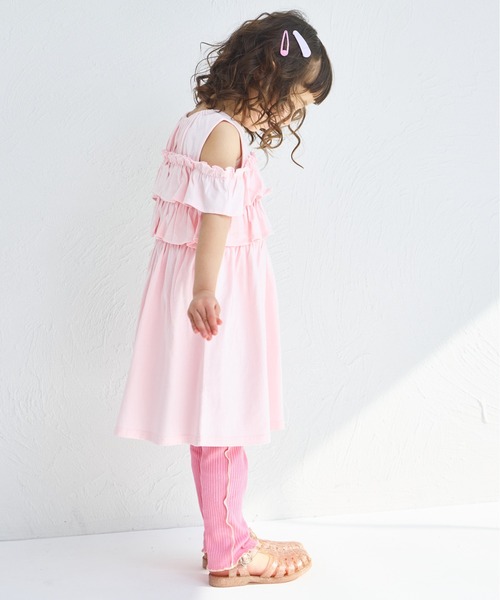 ワンピース 「綿100%」カットアウト フリル ワンピース キッズ 子供服 女の子 | pairmanon | 19