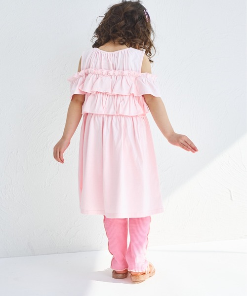 ワンピース 「綿100%」カットアウト フリル ワンピース キッズ 子供服 女の子 | pairmanon | 20