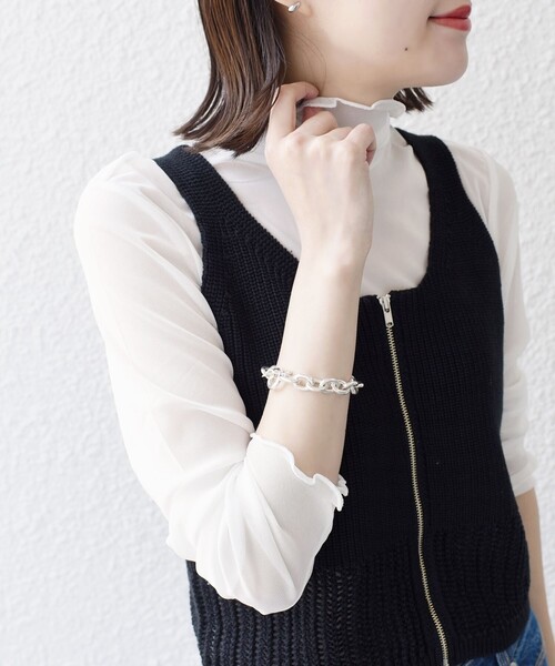 「SHIPS」 長袖カットソー ONE SIZE ホワイト レディース SHIPS 「SHIPS」 長袖カットソー ONE SIZE ホワイト レディース